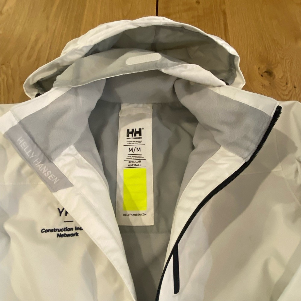 Helly Hansen Women's Size Medium Crew Midlayer Jacket 2.0 White Hooded Ski Snow* - Picture 10 of 14
